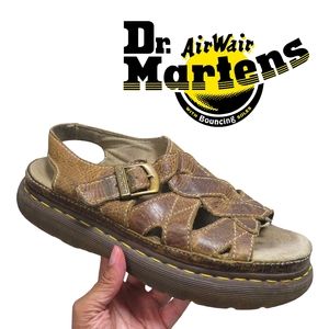 Vintage Leather Mens Dr Martens Brown Sandals | Size 8